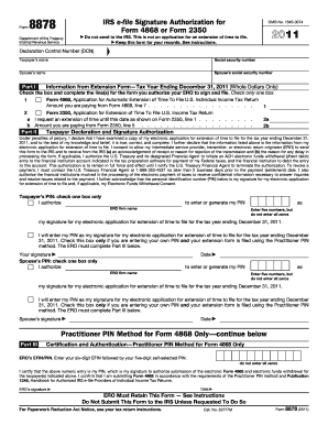 IRS Form 8878 Signature Authorization