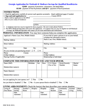 Georgia Medicaid and Medicare Savings Application