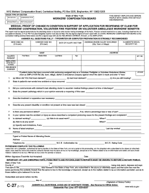 New York Medical Proof of Change in Condition Form