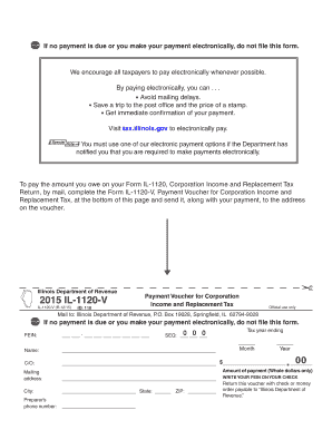 Illinois IL-1120-V Payment Voucher