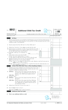Form 8812 Additional Child Tax Credit