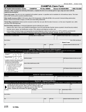 CHAMPVA Claim Form
