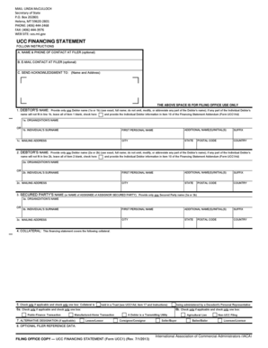 UCC Financing Statement Form