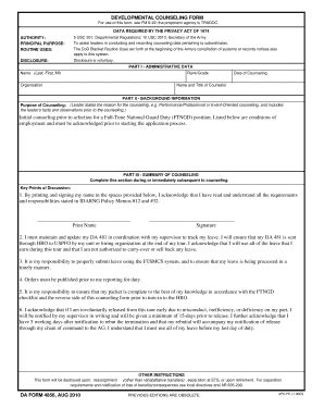 Developmental Counseling Form