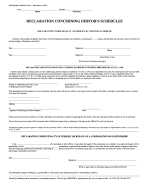 Official Form 6 - Declaration