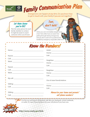 Family Communication Plan