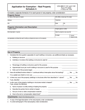 Real Property Exemption Application