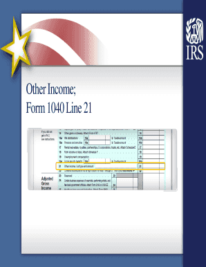 IRS Form 1040 Line 21 Other Income Guide