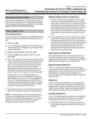 Form N-600K Application for Citizenship