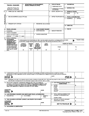 US Federal Travel Voucher Form