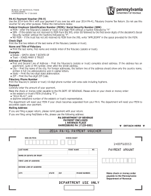 PA-41 Payment Voucher