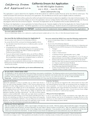 California Dream Act Application