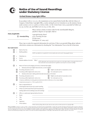 Notice of Use of Sound Recordings