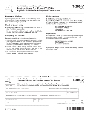 New York Fiduciary Income Tax Payment Voucher