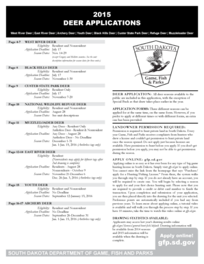 South Dakota Deer Hunting Application