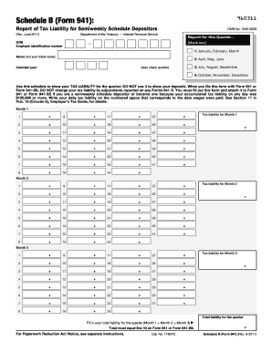 Schedule B Form 941