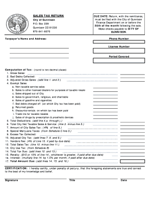 Fillable Online Sales Tax Return.xlsx Fax Email Print - pdfFiller
