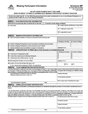 Missing Participant Schedule MP