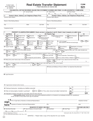 Real Estate Transfer Statement Form