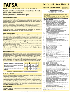 FAFSA Application for Federal Student Aid