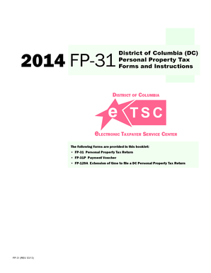 DC Personal Property Tax Return
