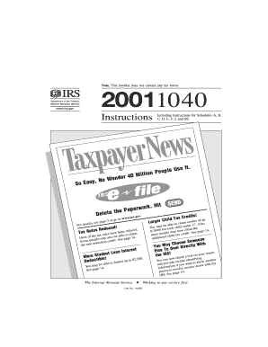IRS Form 1040 Instructions