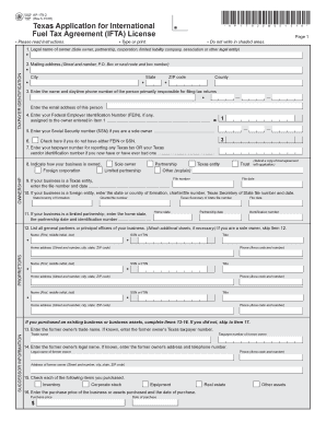 Texas IFTA License Application