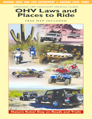 Fillable Online OHV Laws and Places to Ride - Arizona State Land