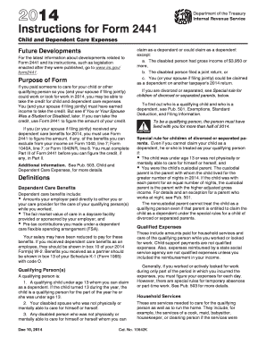 Instructions for Form 2441