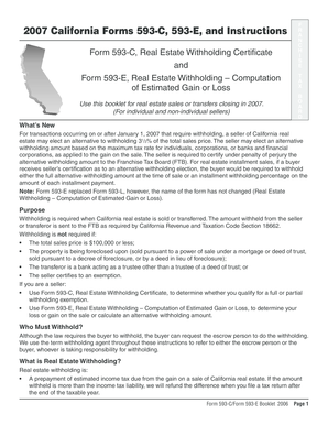 California Real Estate Withholding Certificate