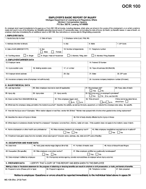 Michigan Employer's Basic Report of Injury
