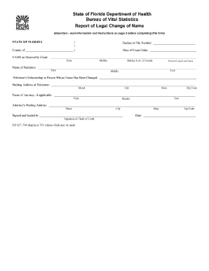 Florida Legal Name Change Form