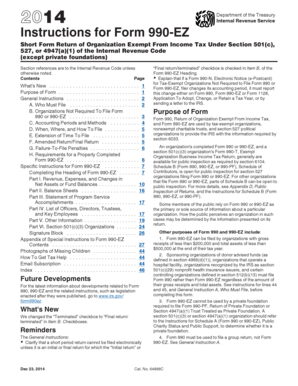 Form 990-EZ Instructions