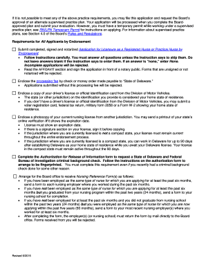 Application for Licensure as a Registered or Practical Nurse by Endorsement