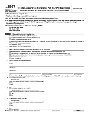 Form 8957 FATCA Registration