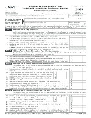 IRS Form 5329 Additional Taxes on Qualified Plans