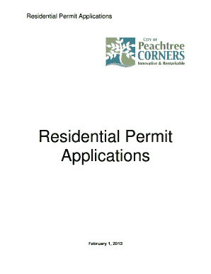 Georgia Residential Building Permit Application