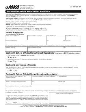 Maryland Learner's Permit Verification Form