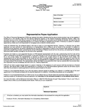 US Federal Representative Payee Application