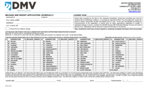 Nevada IRP Mileage and Weight Application