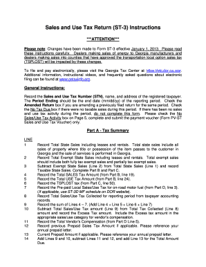 Georgia Sales and Use Tax Return (ST-3)