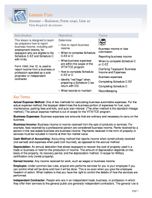 IRS Form 1040 Business Income Guide