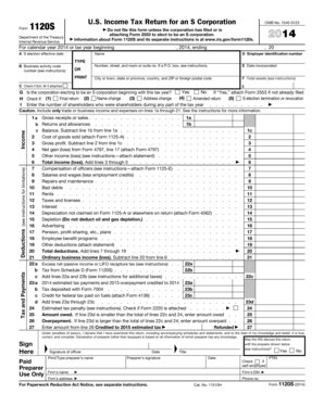 US Federal S Corporation Tax Return