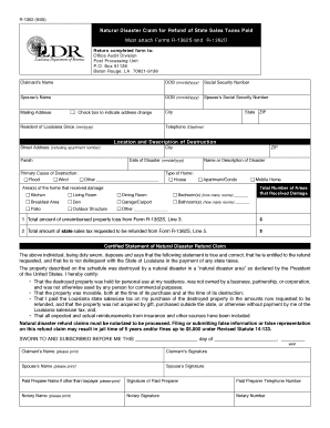 Louisiana Hurricane Sales Tax Refund Form