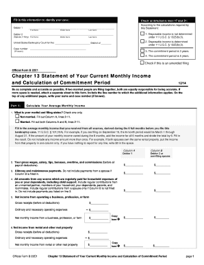 Chapter 13 Statement of Current Monthly Income