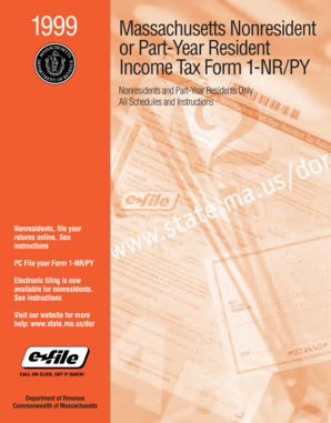 Massachusetts Nonresident or Part-Year Resident Income Tax Form 1-NR/PY