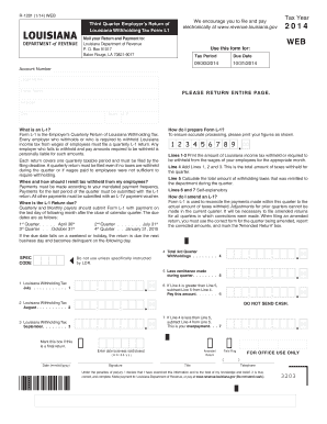 Louisiana Withholding Tax Form L1