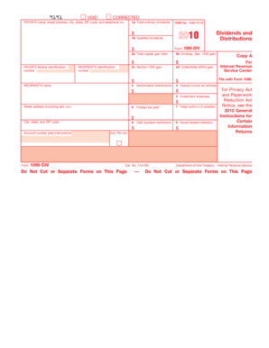 IRS Form 1099-DIV 2010