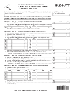 New York State IT-201-ATT Tax Form
