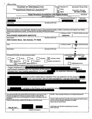 EEOC Charge of Discrimination Form